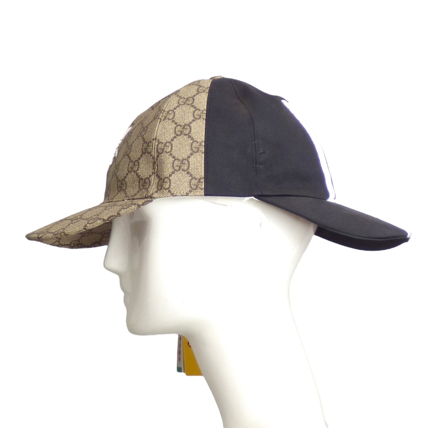 GUCCI x ADIDAS- NWT 2022 Black & Brown Double Brim Cap, Size Large