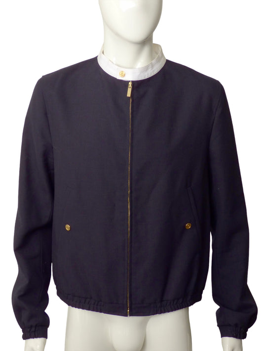 THOM BROWNE- Navy Wool Jacket, Size 2XL