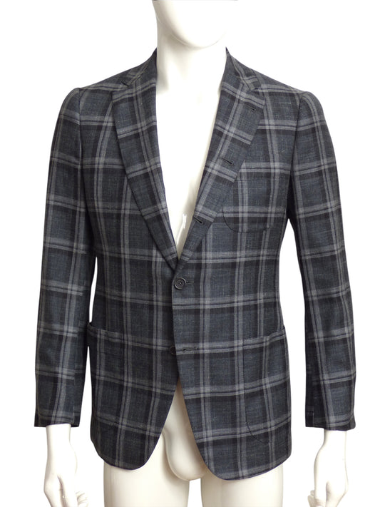 CIFONELLI- Wool Plaid Blazer, Size Medium