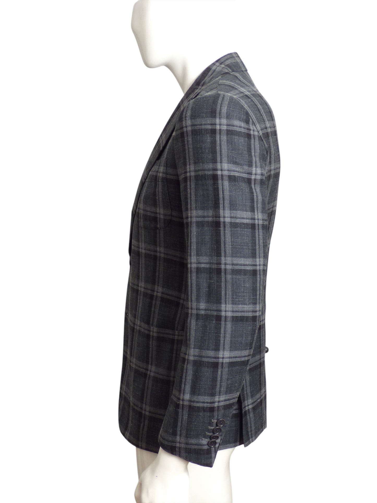 CIFONELLI- Wool Plaid Blazer, Size Medium