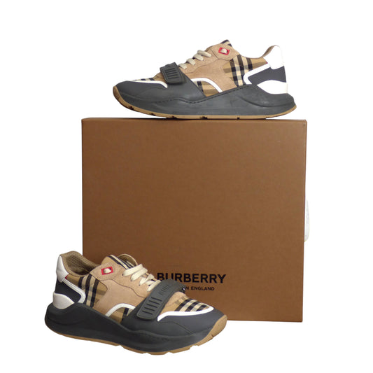 BURBERRY- Vintage Ramsey Low Top Sneakers, Size 43