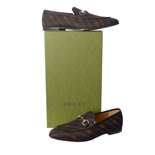 GUCCI- NIB Diagonal GG Loafers, Size US-8.5