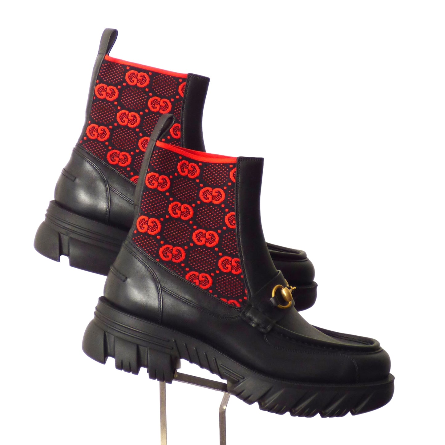 GUCCI- NIB Quebec Calf GG Boots, Size US-8.5