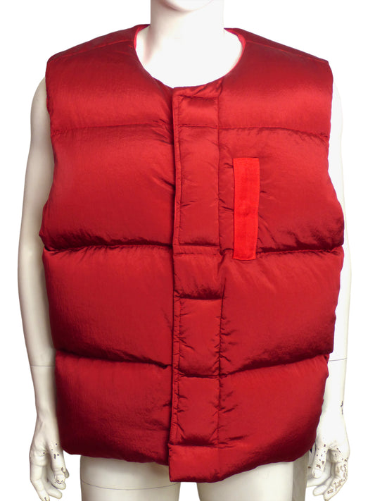 STONE ISLAND- NWT Red Puffer Vest, Size XL