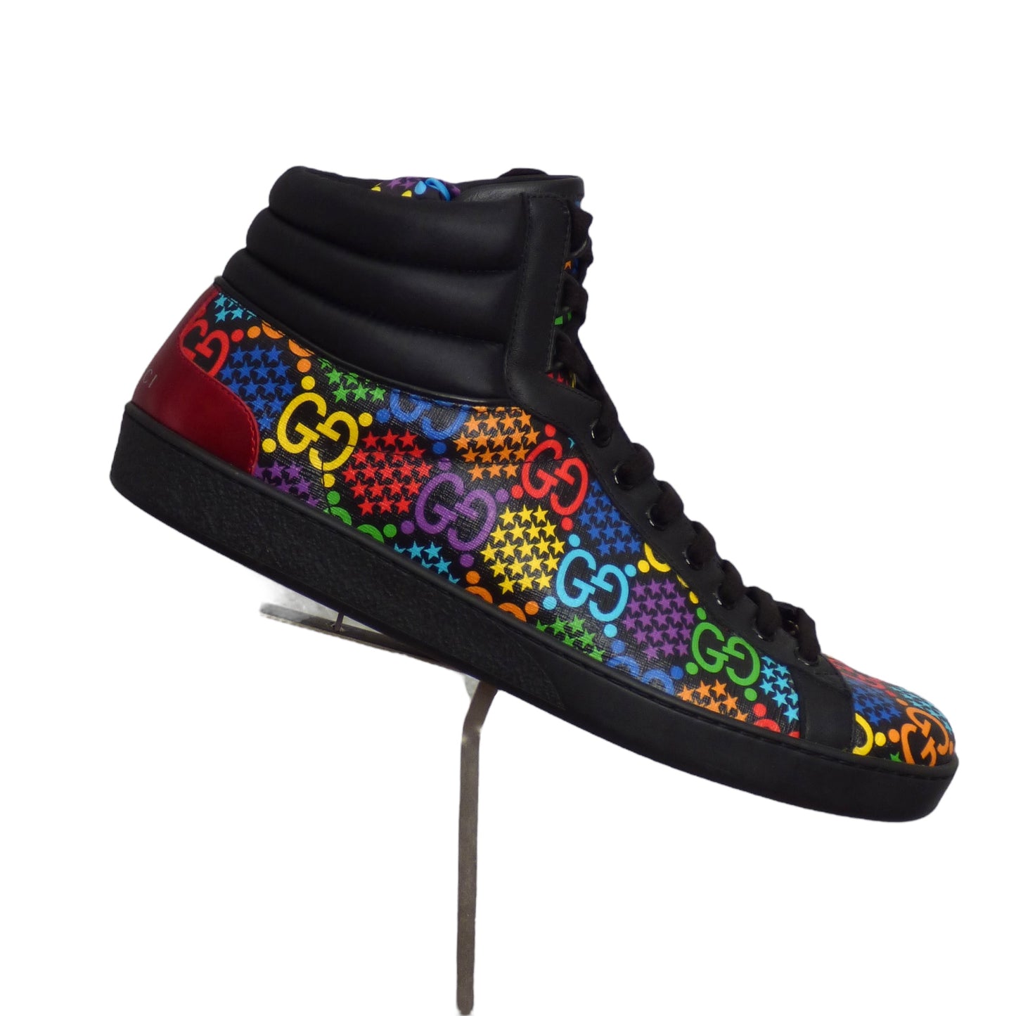 GUCCI- 2022 Psychedelic Ace High Top Sneakers, Size 9