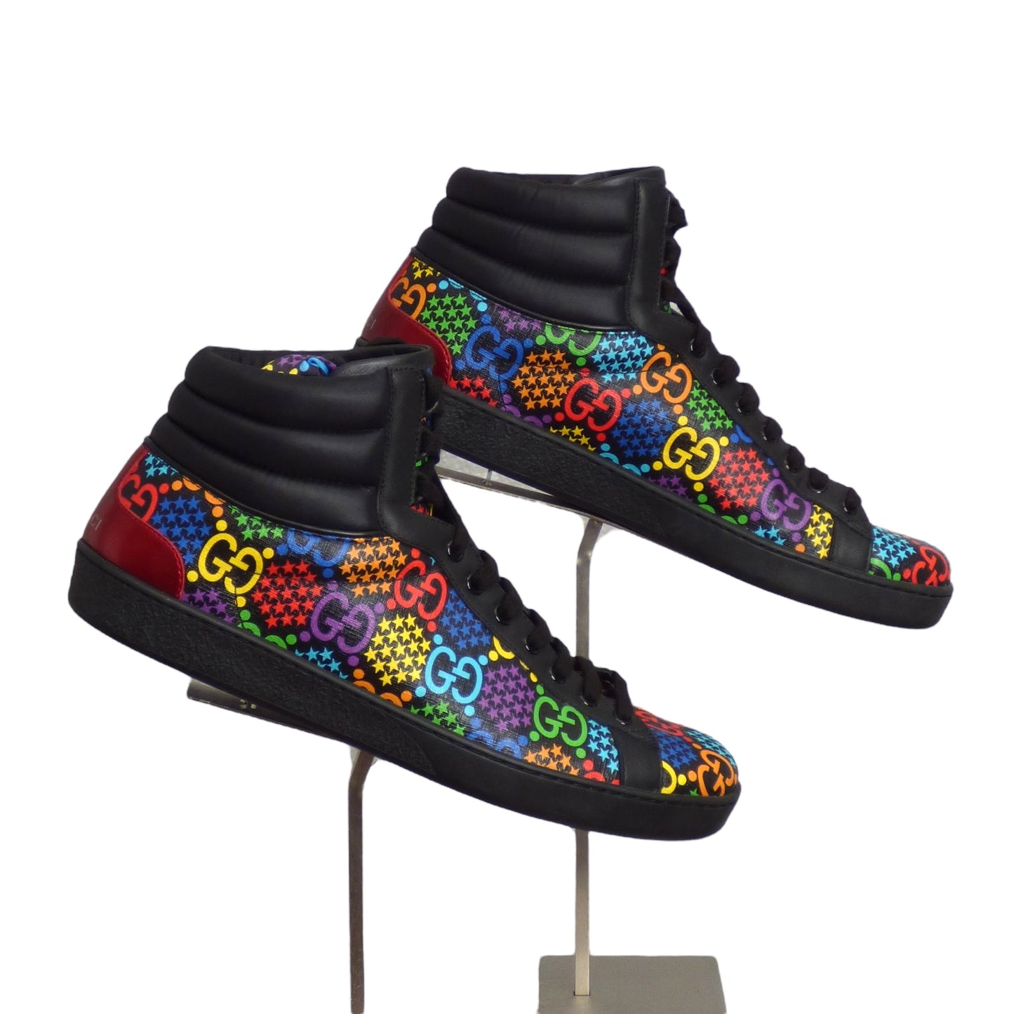 GUCCI- 2022 Psychedelic Ace High Top Sneakers, Size 9