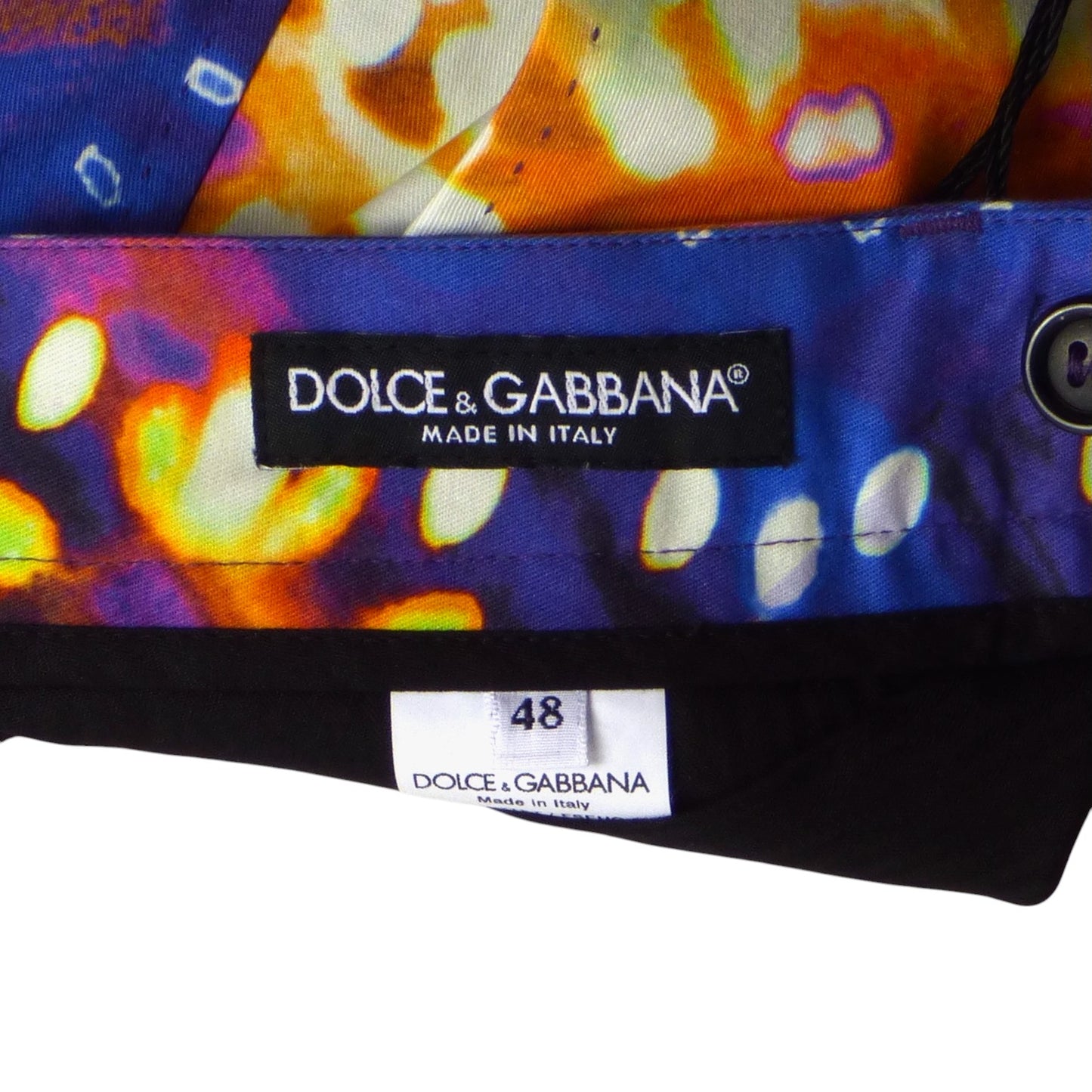 DOLCE & GABBANA- NWT 2022 Cotton Print Trousers, Waist 32