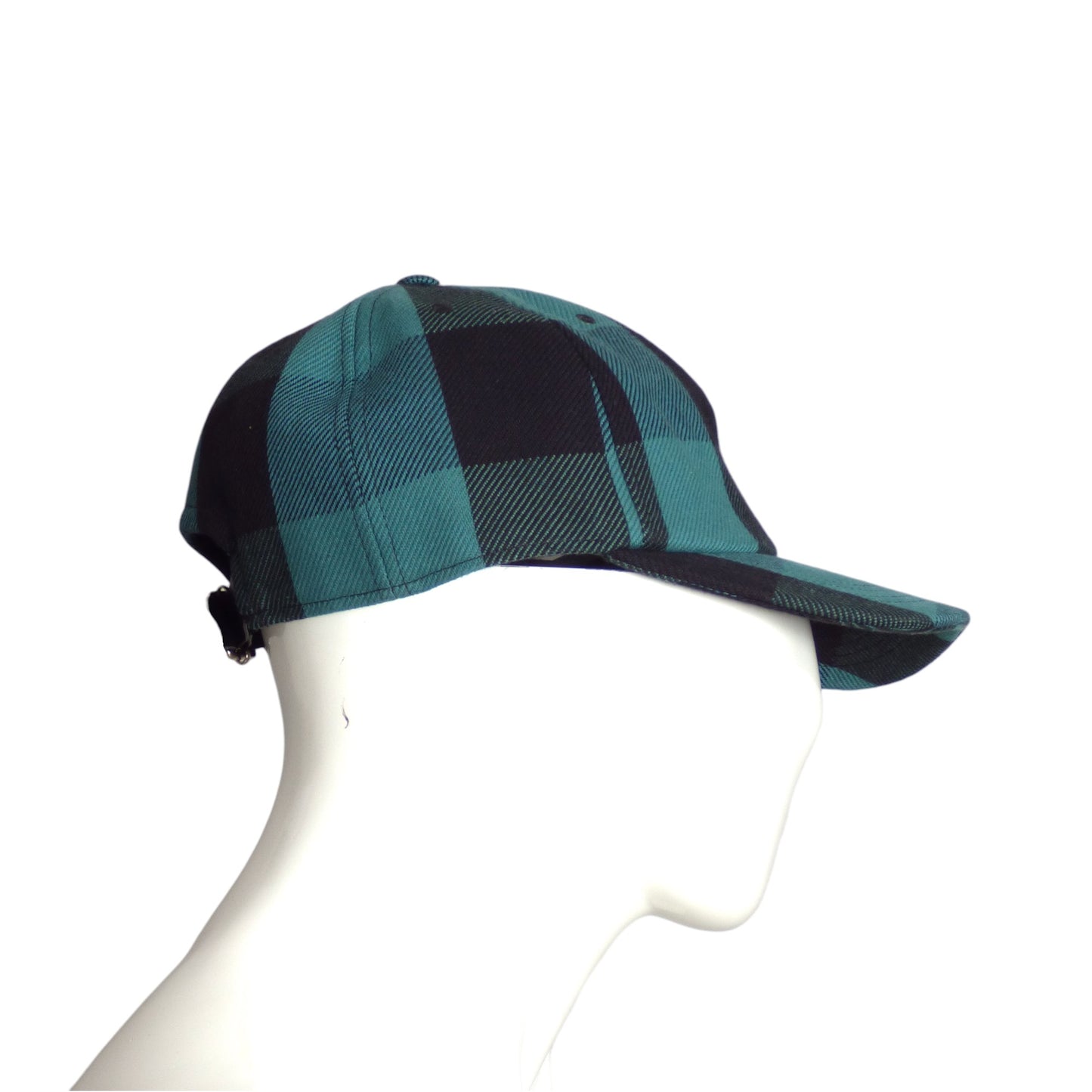 MONCLER x FRGMT- 2022 Green & Black Flannel Plaid Cap, Size Adjustable