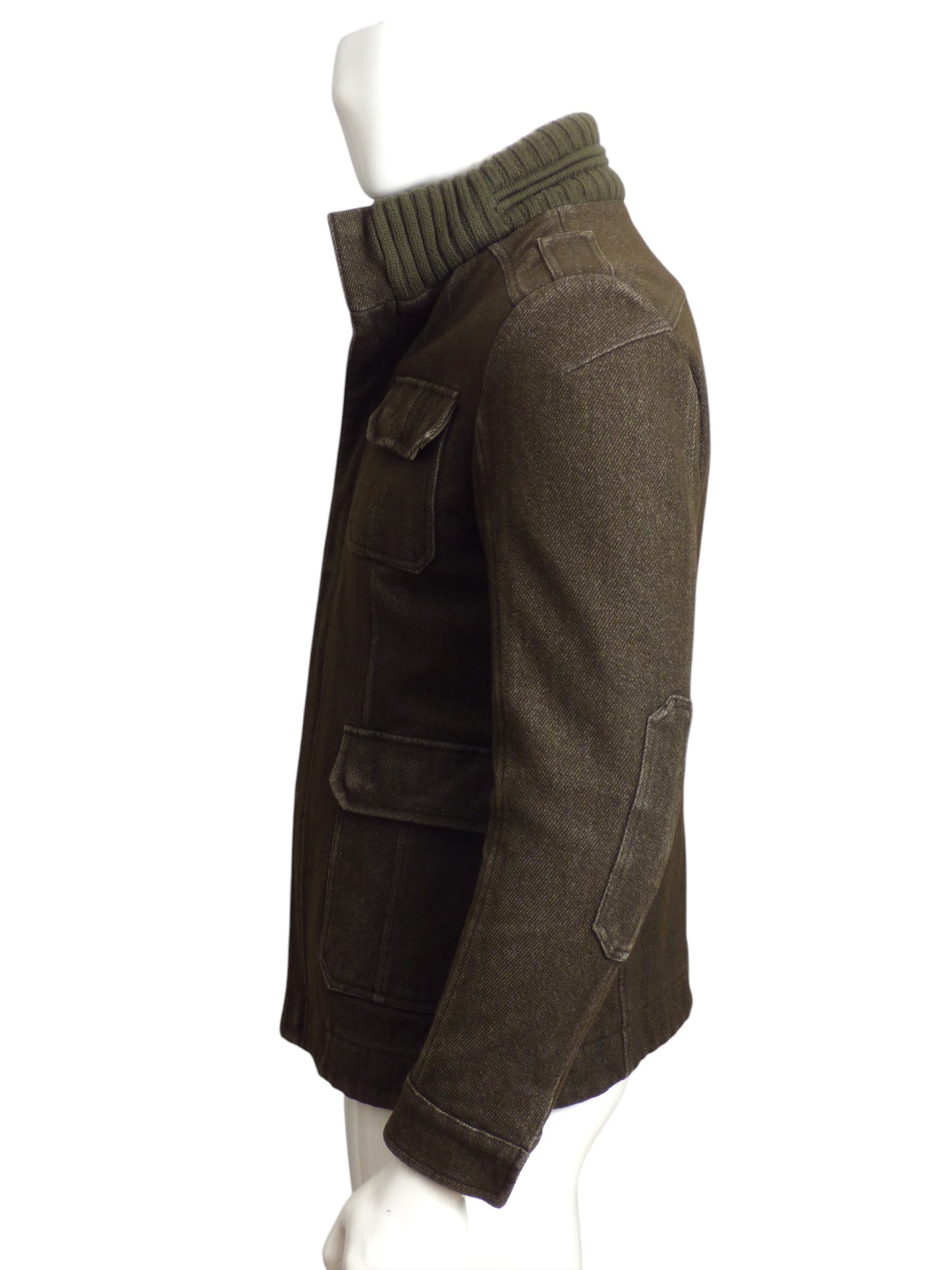 FENDI- Distressed Military Style Wool Jacket, Size Large