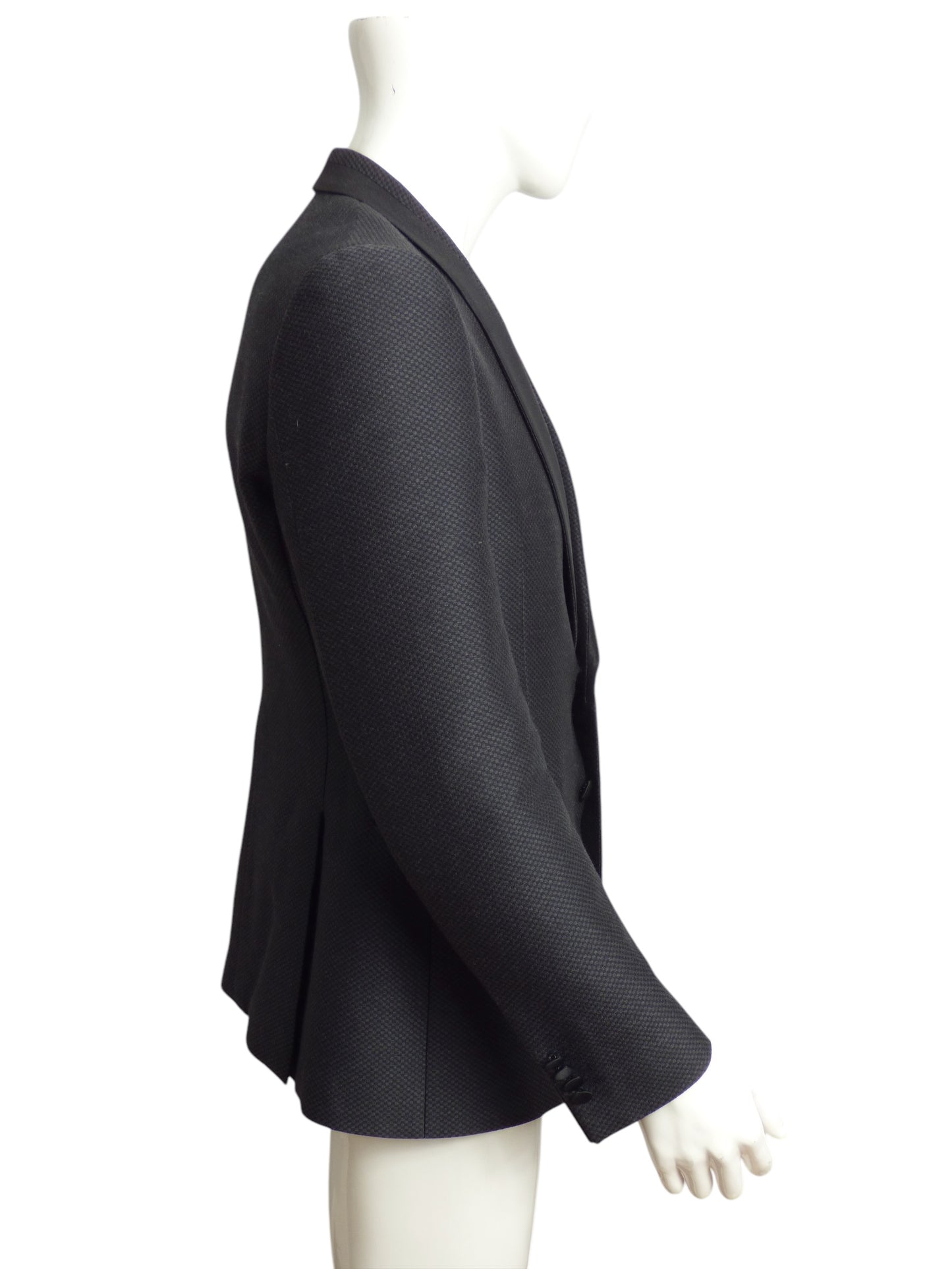 FENDI- Charcoal Wool Brocade Dinner Jacket, Size XL