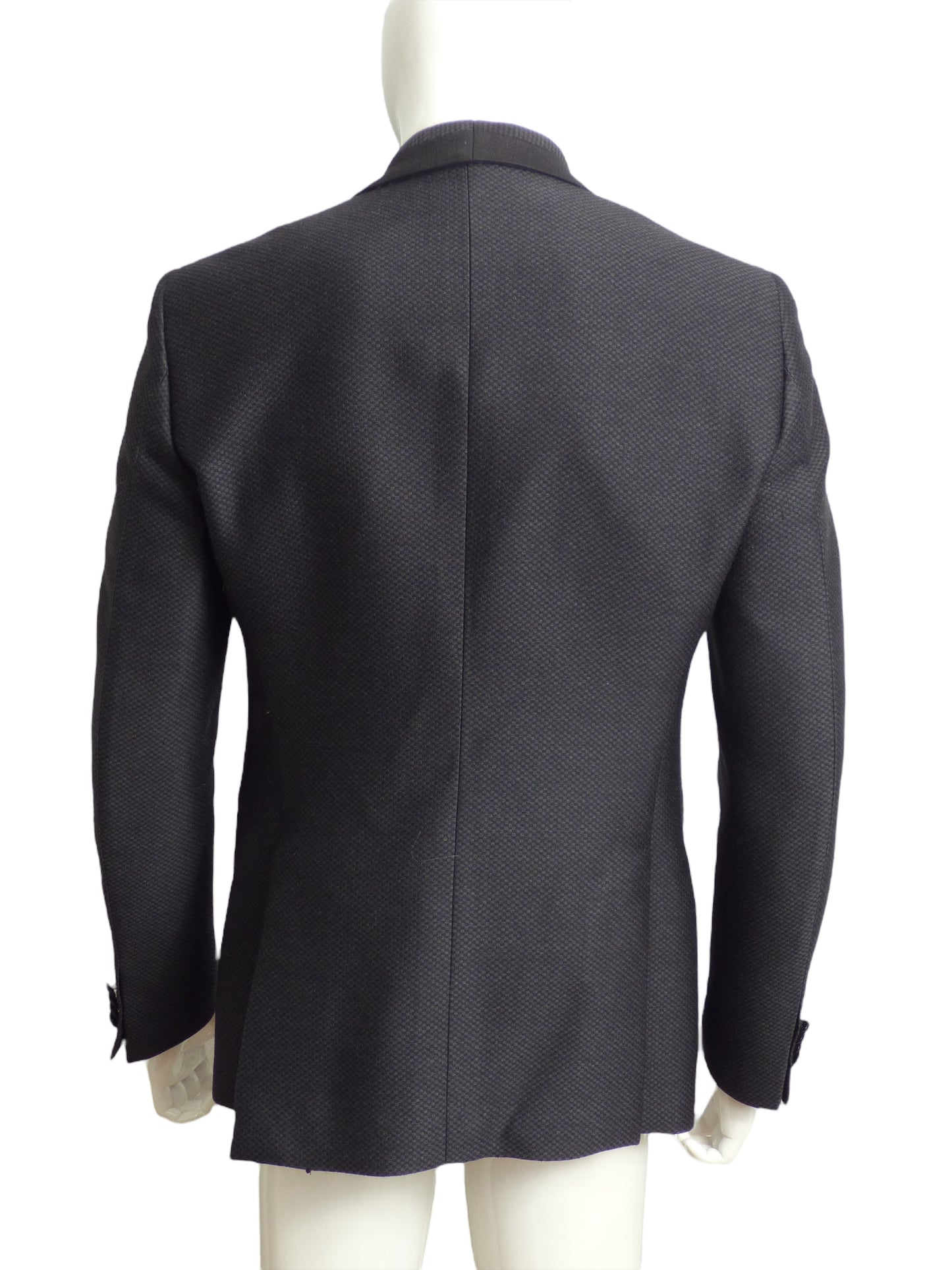 FENDI- Charcoal Wool Brocade Dinner Jacket, Size XL