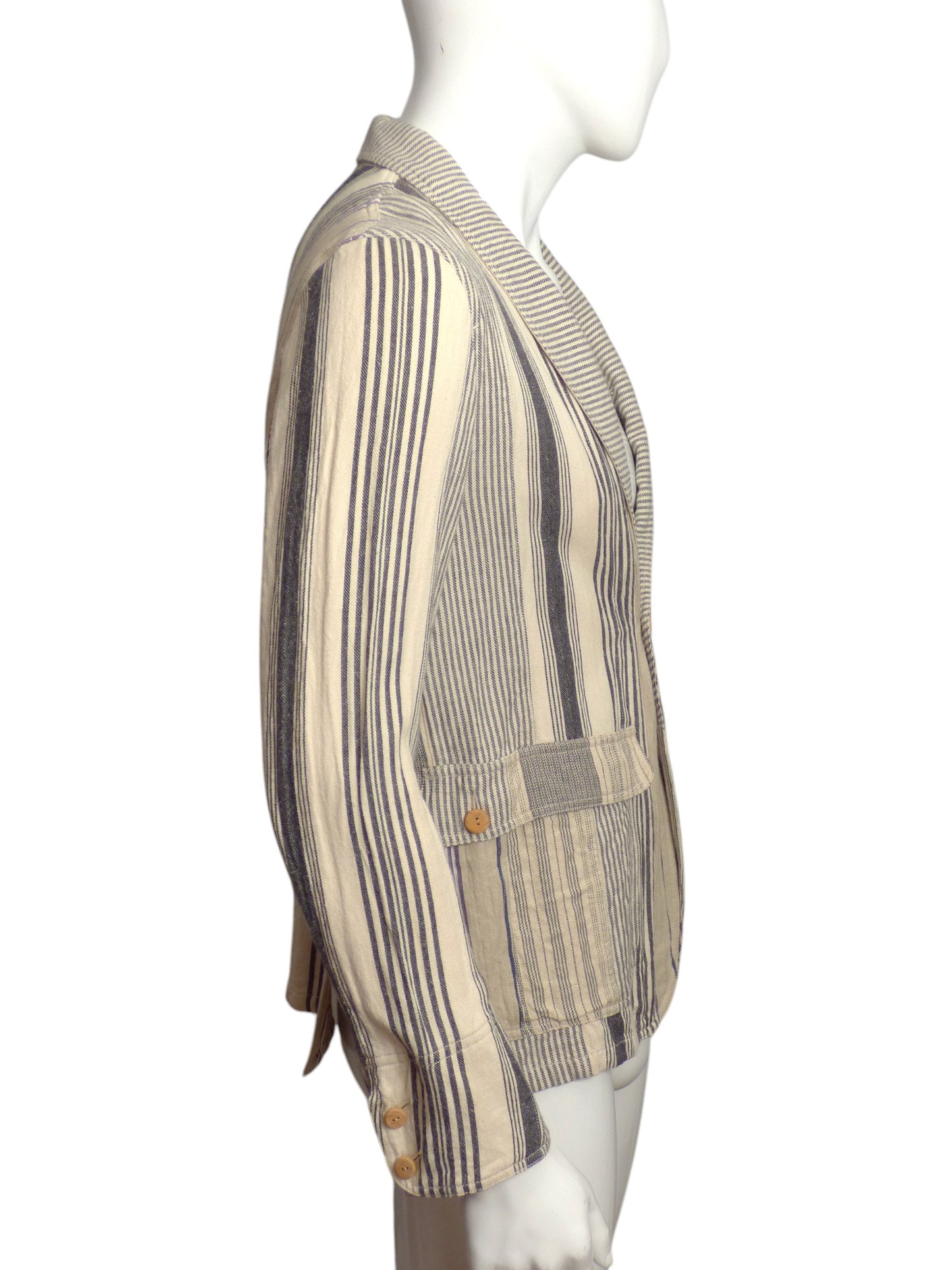 WHITE MOUNTAINEERING- NWT 2013 Ticking Stripe Jacket, Size Med