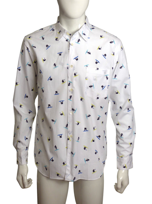 COMME DES GARCONS- NWT 2015 Surf Print Cotton Shirt, Size Large