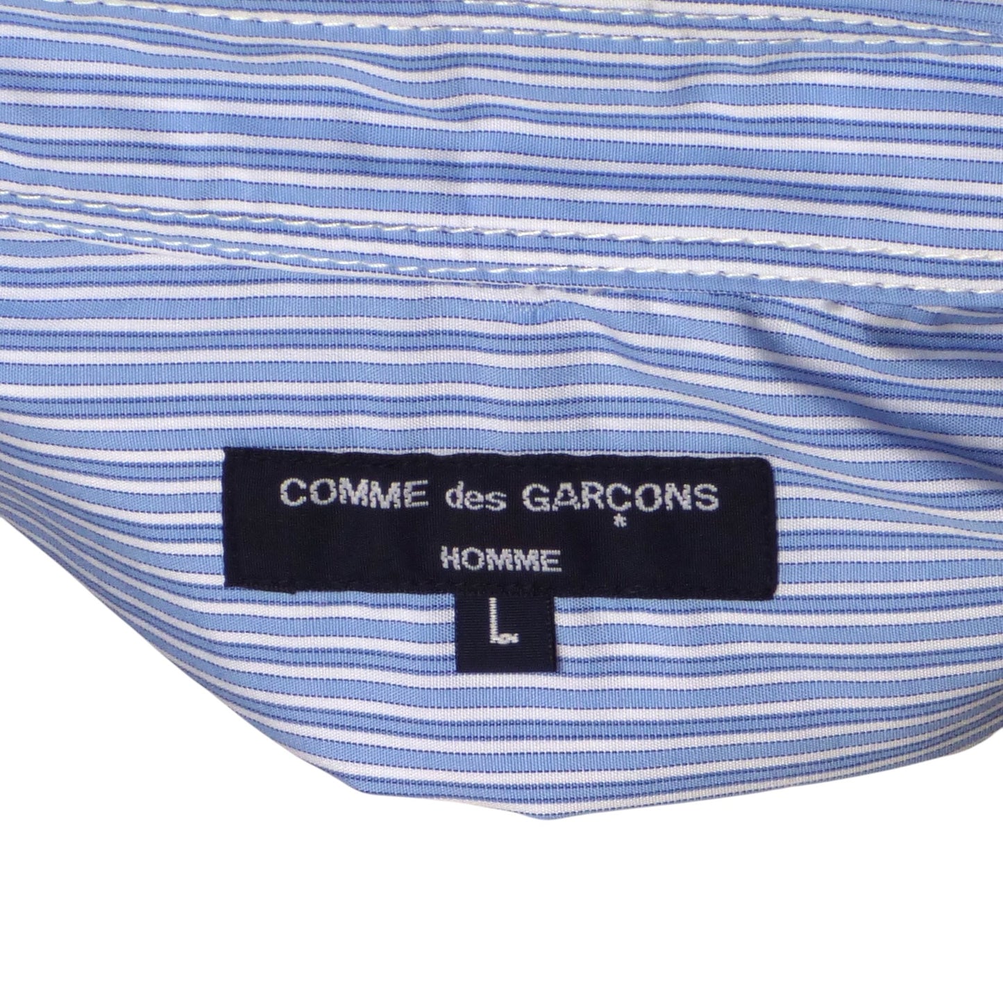 COMME DES GARCONS HOMME- NWT 2019 Cotton Stripe L/S Shirt, Size Large