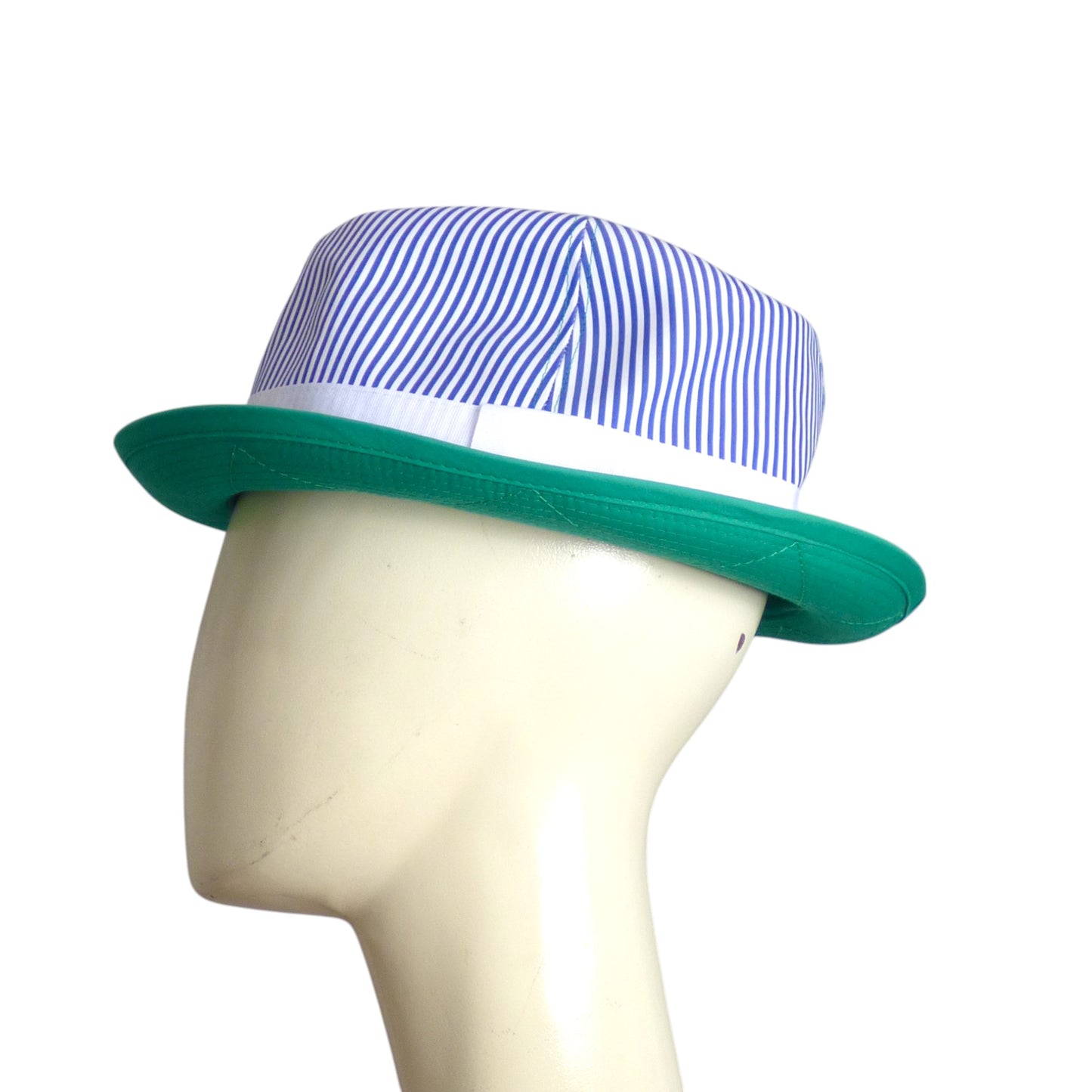 COMME DES GARCONS- 2023 NWT Cotton Stripe Bucket Hat, Size Medium