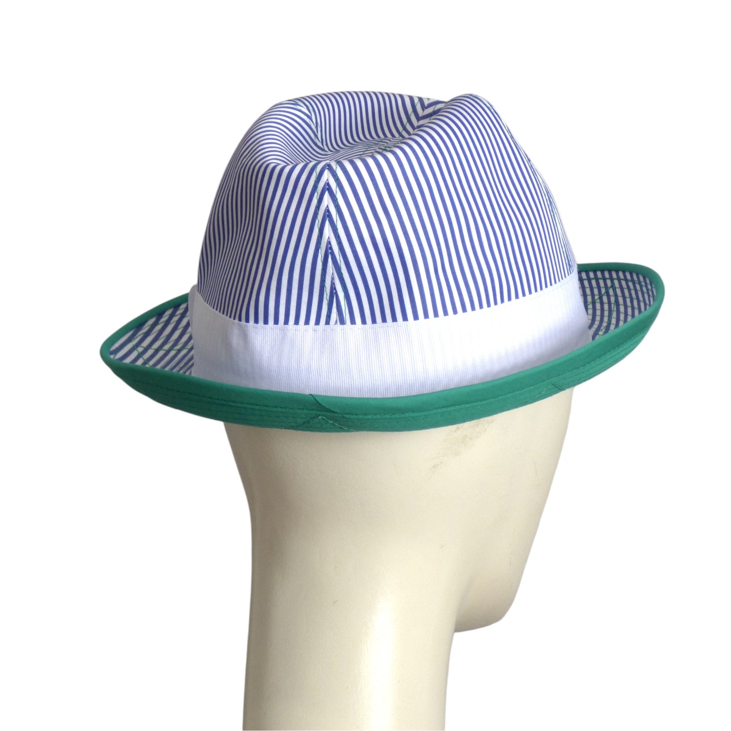 COMME DES GARCONS- 2023 NWT Cotton Stripe Bucket Hat, Size Medium