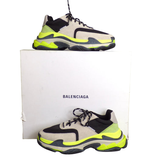 BALENCIAGA- Grey Triple S Sneakers, Size 44