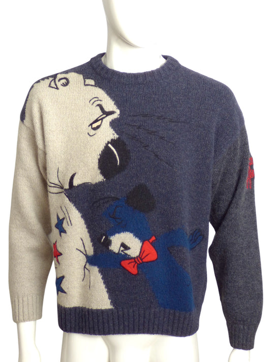 JC de Castelbajac- 1990s Huckleberry Hound Wool Sweater, Size Medium