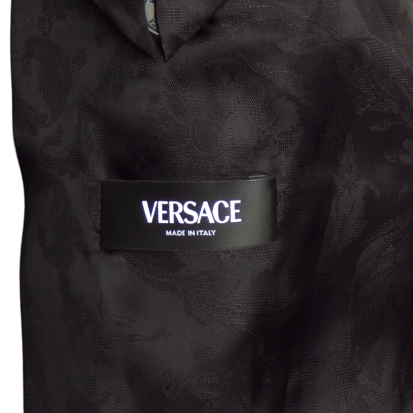 VERSACE- NWT 2023 Black Wool Beaded Tuxedo Blazer, Size 2XL