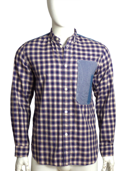 JUNYA WATANABE- 2011 Cotton Plaid L/S Shirt, Size Small