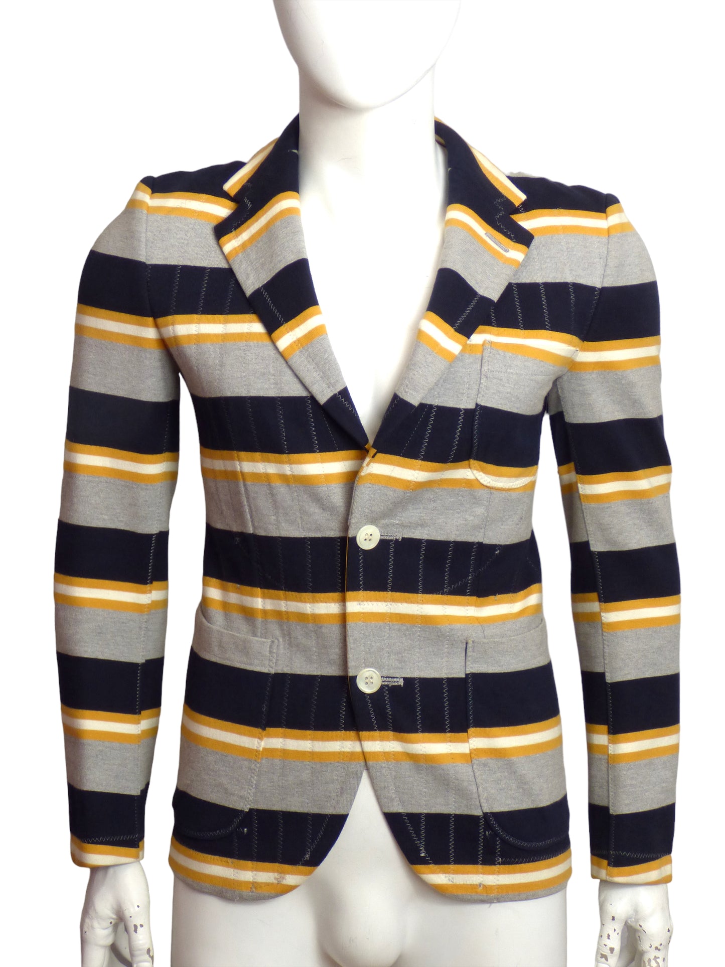 JUNYA WATANABE- 2011 Cotton Stripe Blazer, Size XS