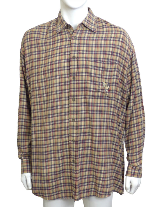 GUCCI- Sample Plaid Flannel L/S Shirt, Size 2XL