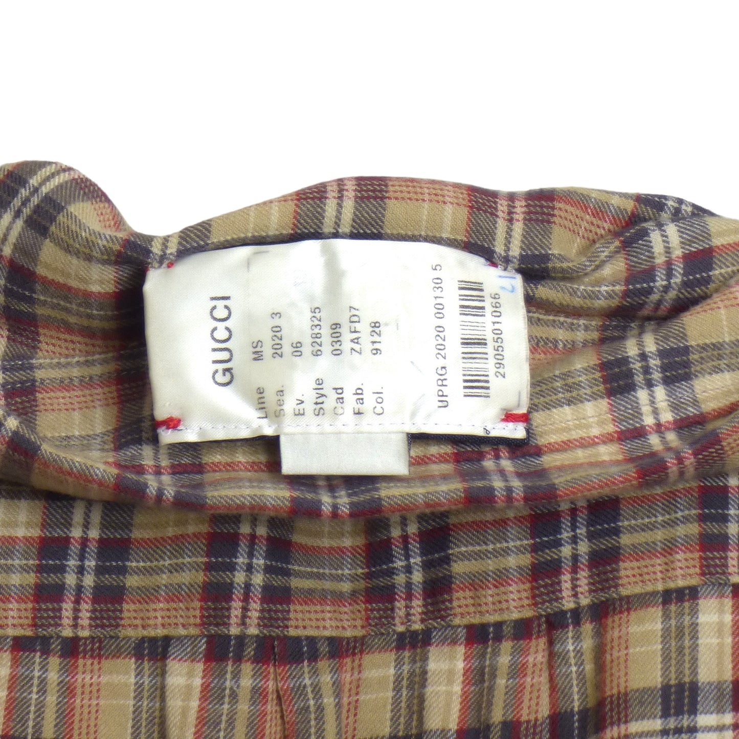 GUCCI- Sample Plaid Flannel L/S Shirt, Size 2XL