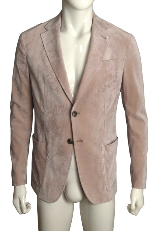 EMPORIO ARMANI- Pink Velvet Blazer, Size Large