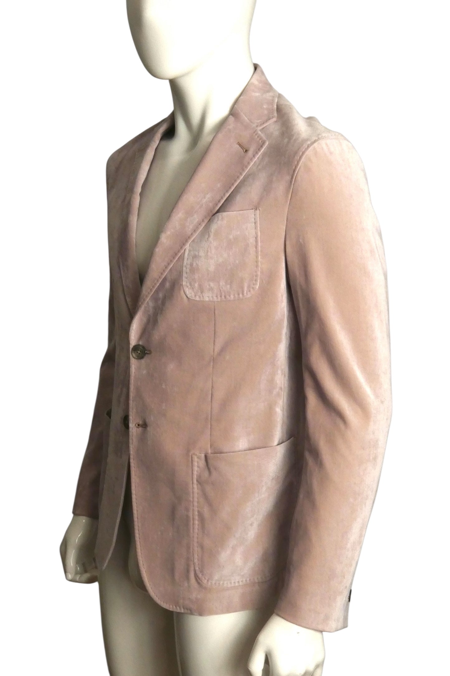EMPORIO ARMANI- Pink Velvet Blazer, Size Large