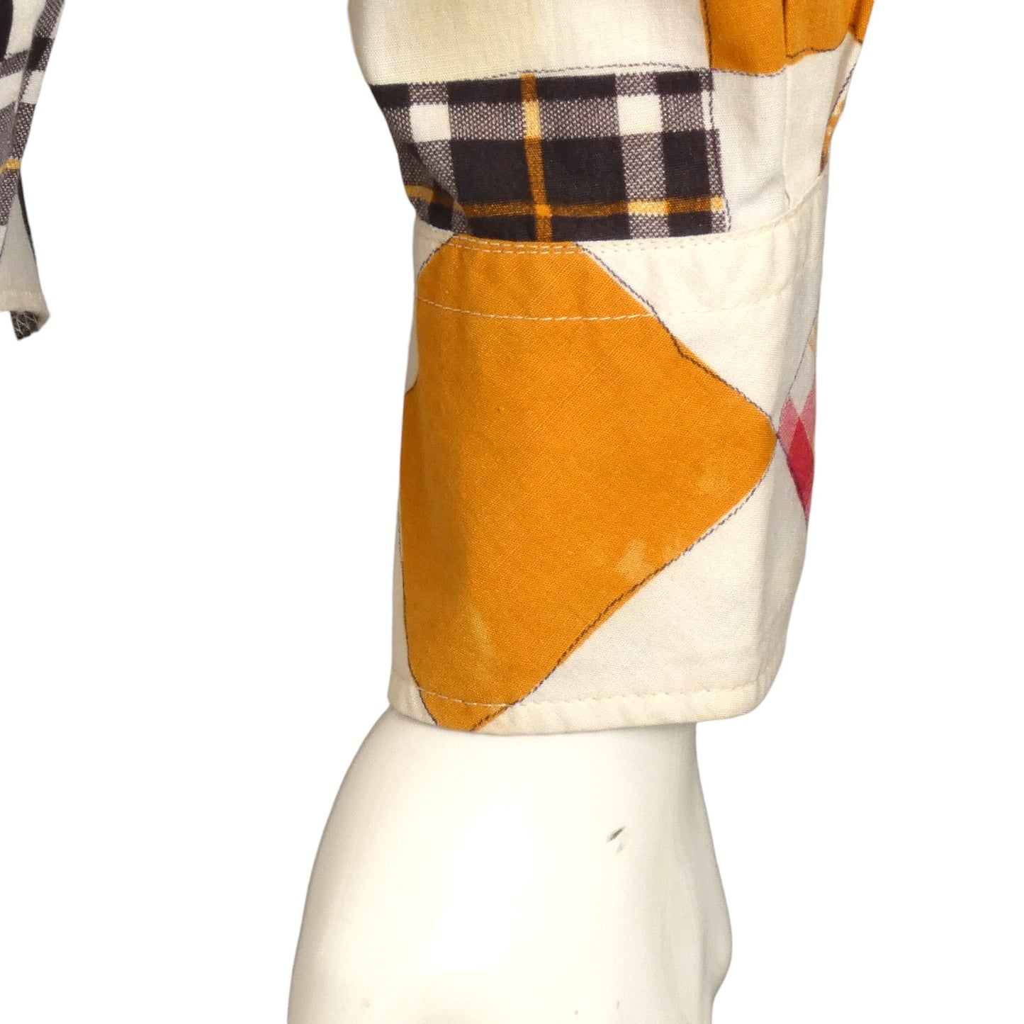 1970s Patchwork Western L/S Shirt, Size Large