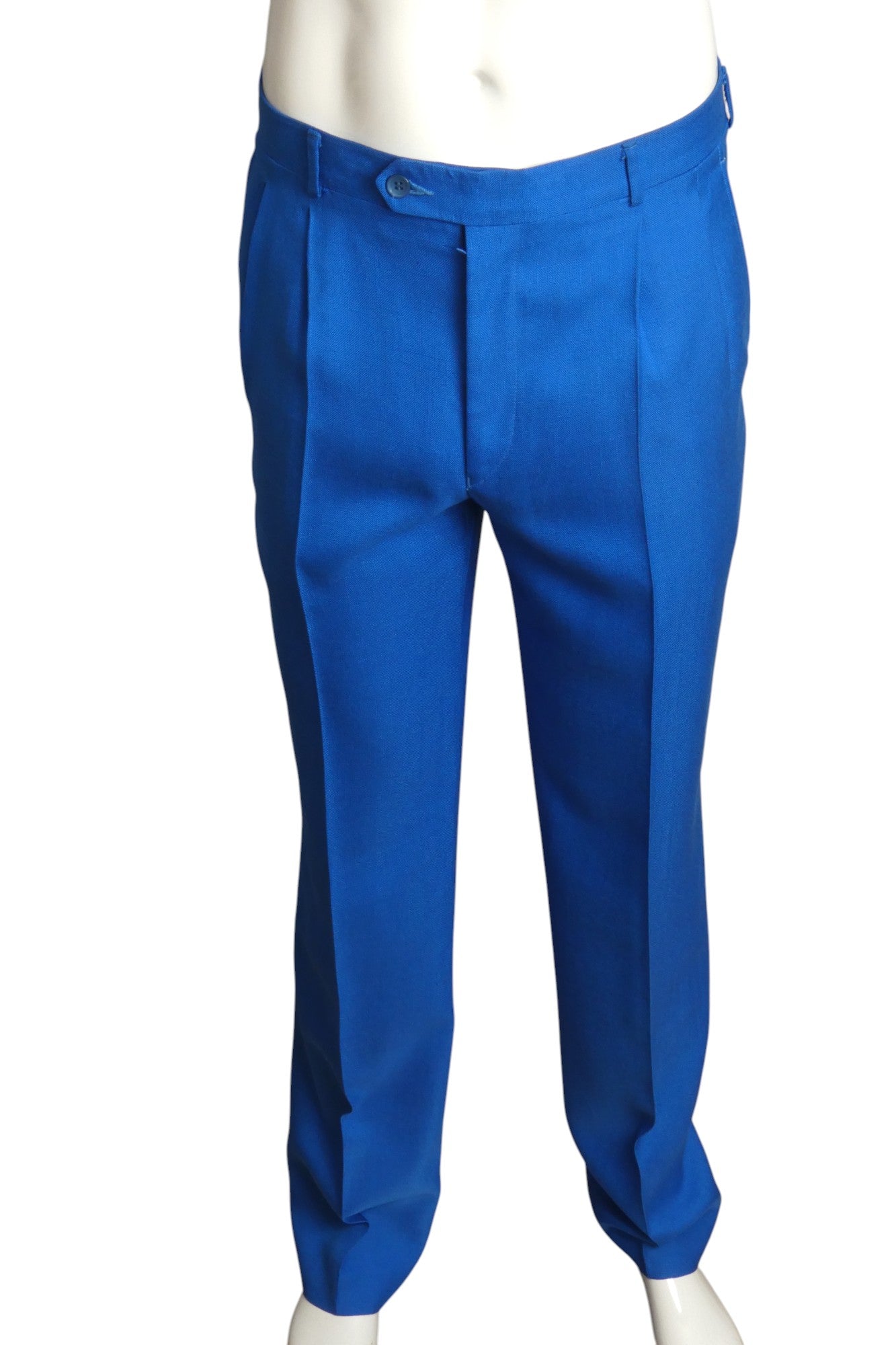 PIERRE CARDIN (HAUTE COUTURE) - 1984 Blue Rayon Suit, Size Large