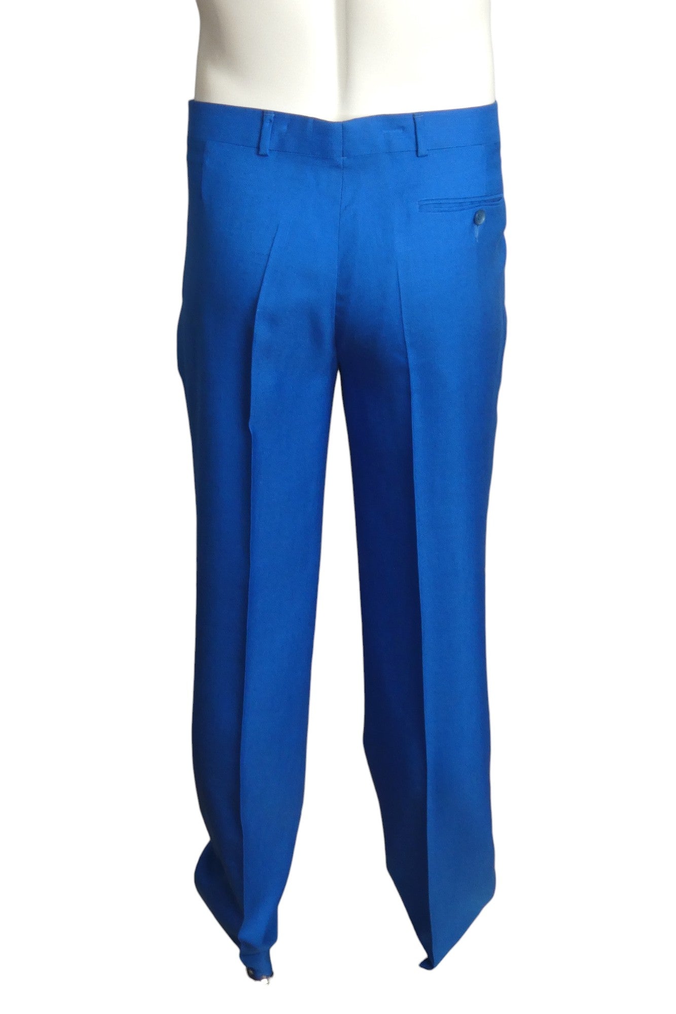 PIERRE CARDIN (HAUTE COUTURE) - 1984 Blue Rayon Suit, Size Large