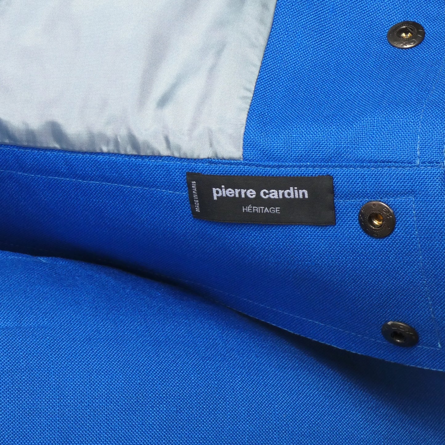 PIERRE CARDIN (HAUTE COUTURE) - 1984 Blue Rayon Suit, Size Large