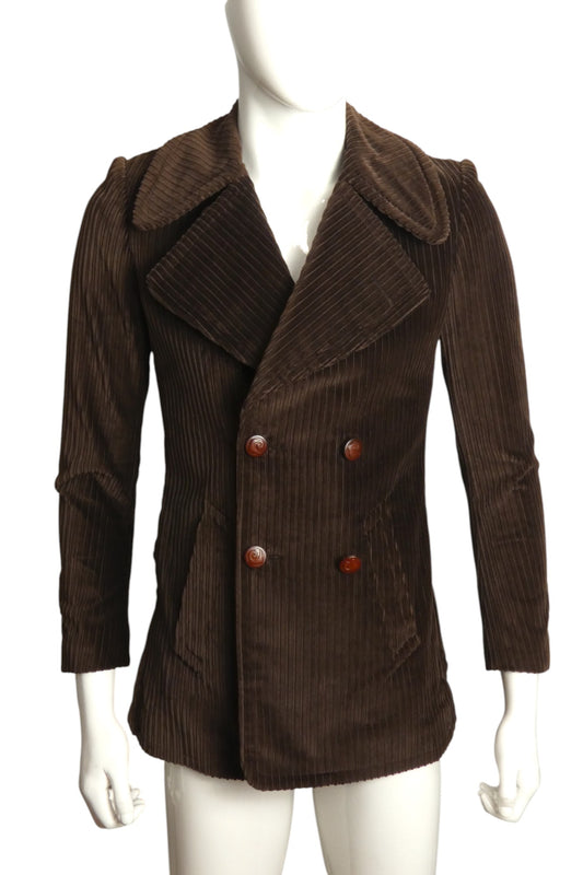 PIERRE CARDIN BOUTIQUE- 1970s Brown Corduroy Jacket, Small