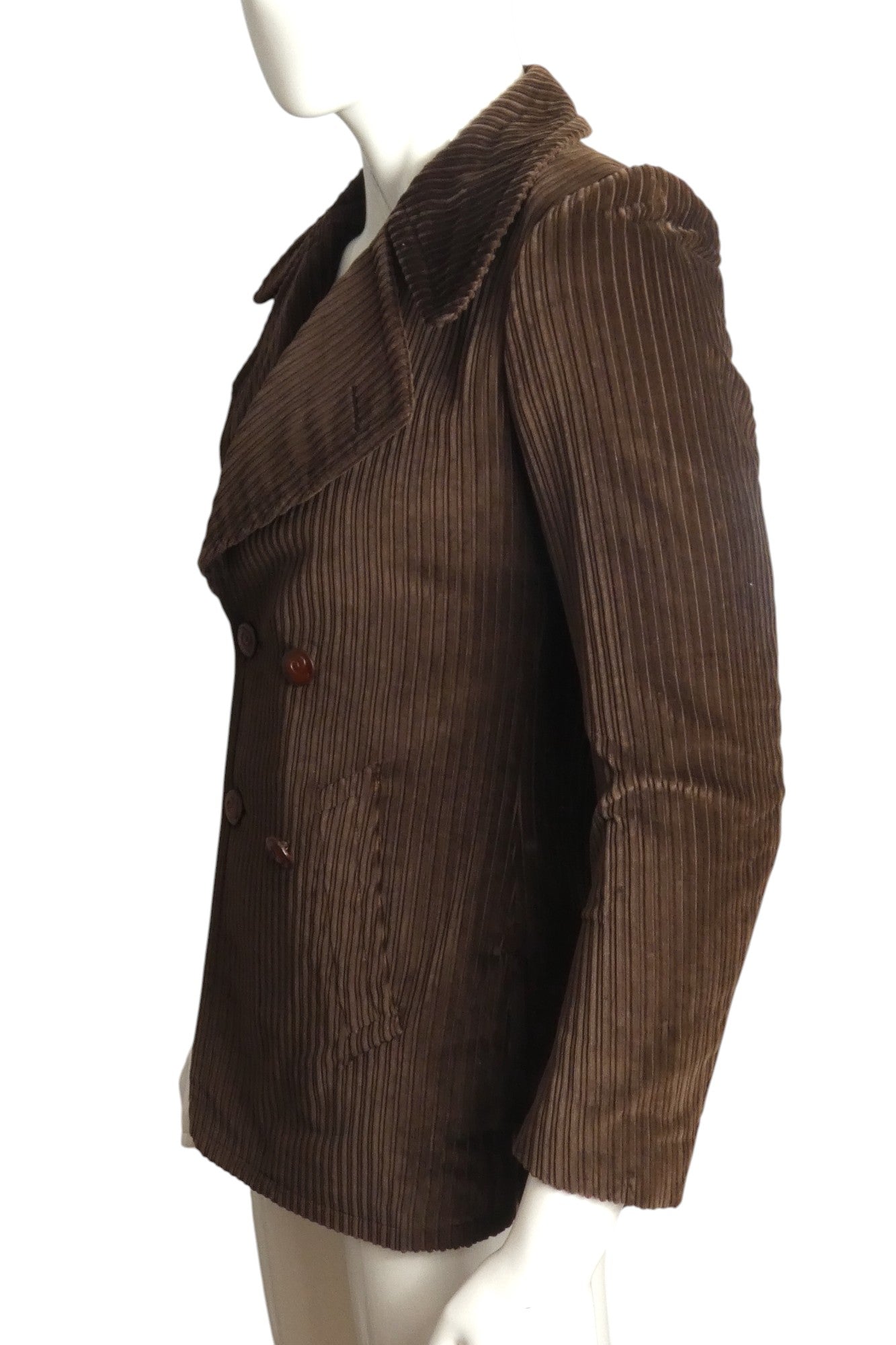 PIERRE CARDIN BOUTIQUE- 1970s Brown Corduroy Jacket, Small