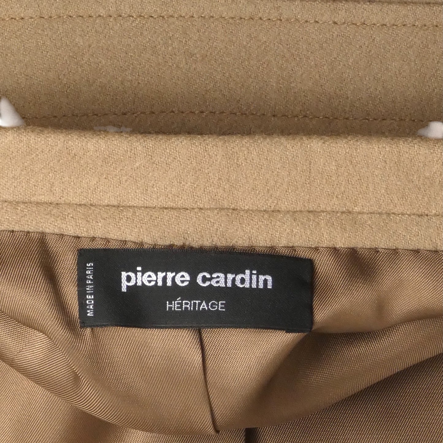 PIERRE CARDIN- 1980s Camel Wool Flannel Blazer, Size-Large