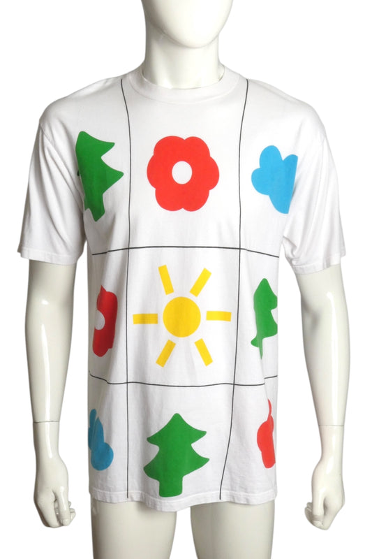 COURREGES- Graphic Print T-Shirt, Size Large