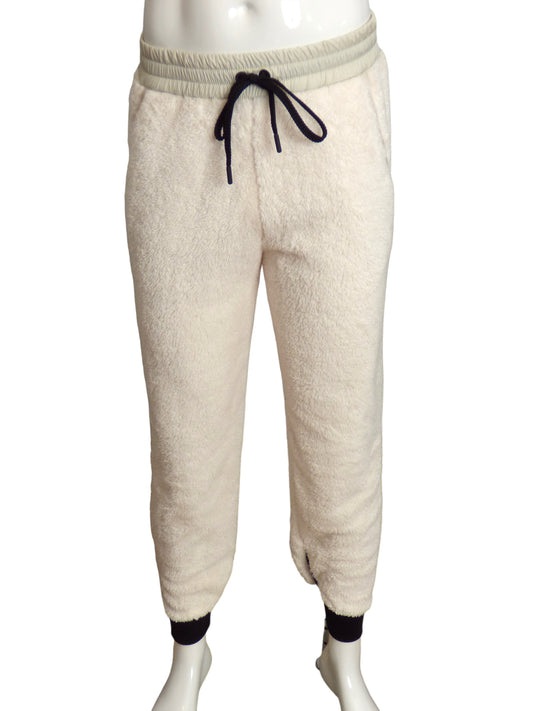 MONCLER GRENOBLE- NWT2022 Ivory Fleece Joggers, Size Small