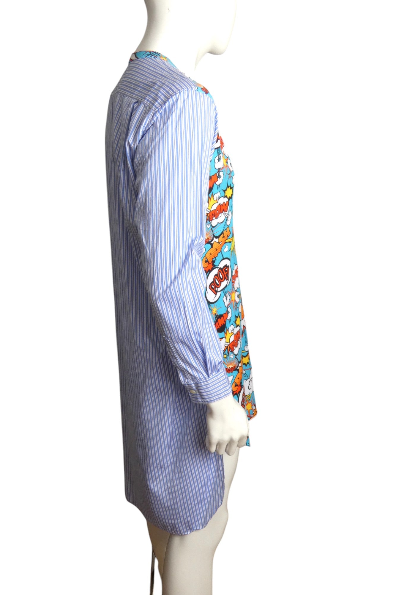 COMME DES GARCONS- Graphic Print Fabric Block Shirt, Size Medium