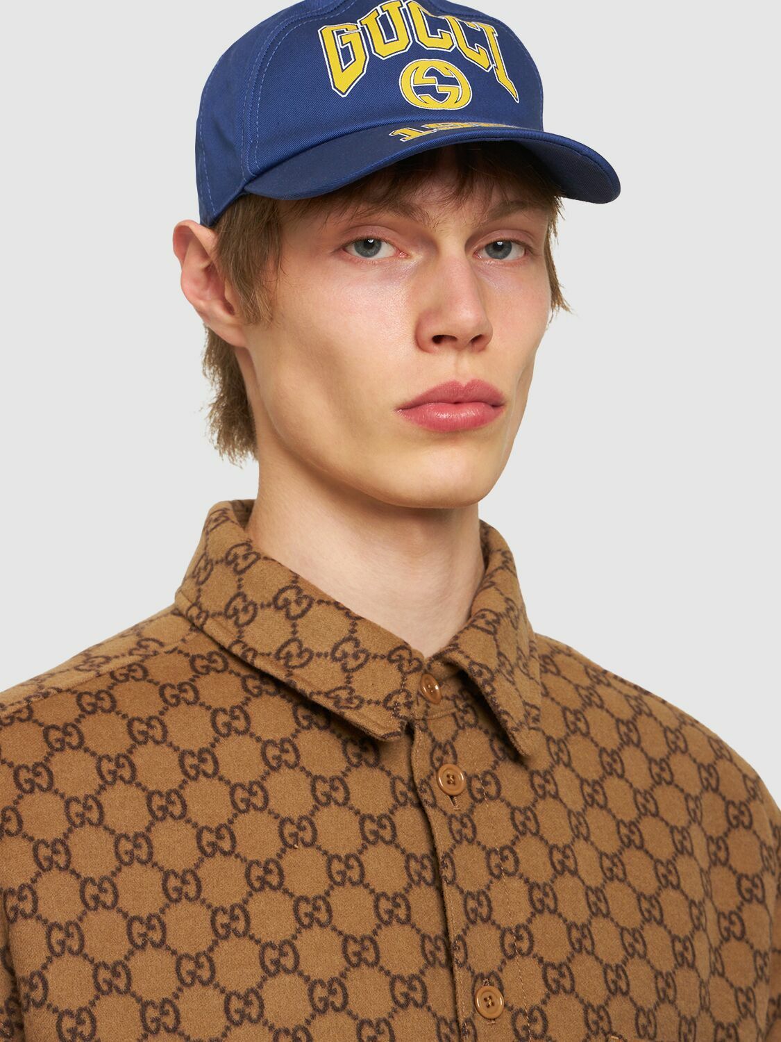 GUCCI- 1921 Blue Twill Cap, Size Medium