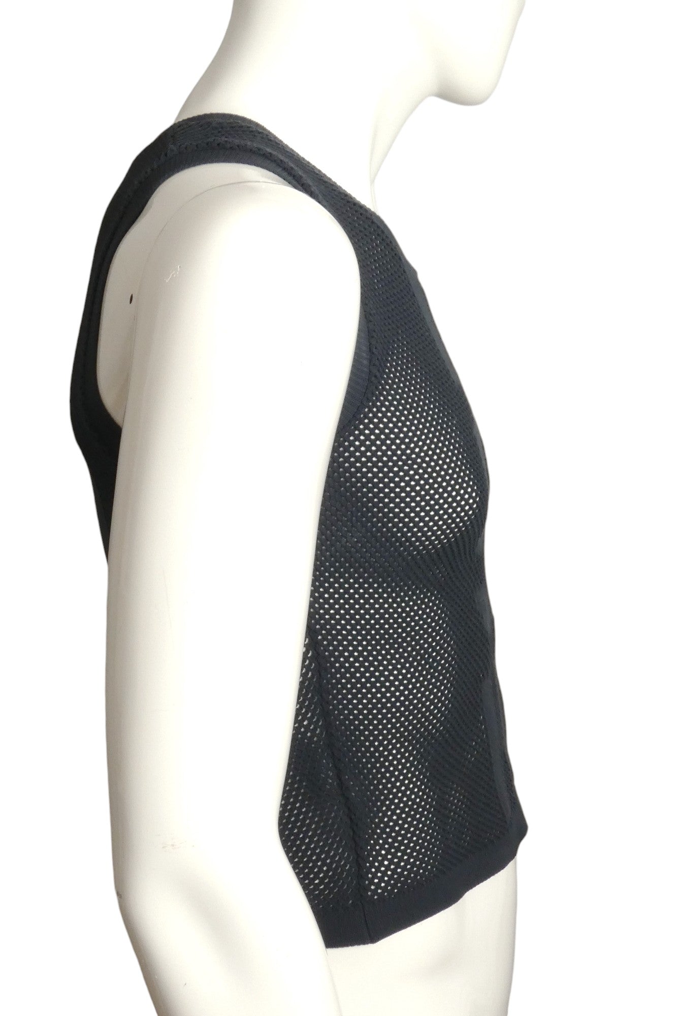 JEAN PAUL GAULTIER- 1980s Black Cotton Mesh Tank, Size Medium