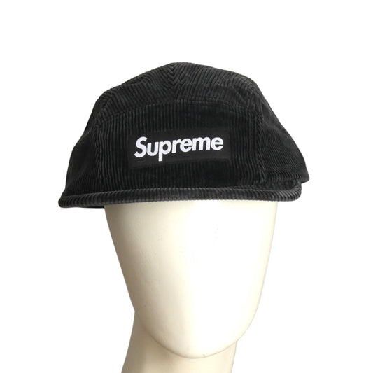 SUPREME- Black Corduroy Cap, One Size