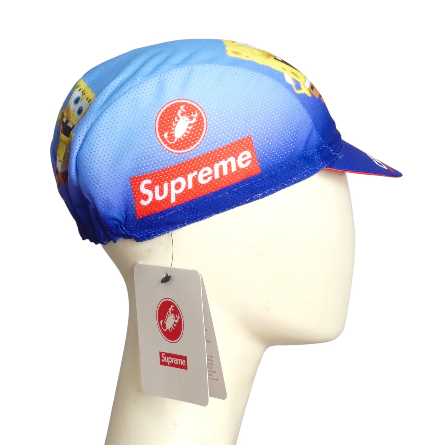 SUPREME X SPONGE BOB- Blue Print Cycling Cap, One Size