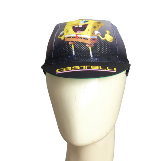 SUPREME X SPONGE BOB- Black Print Cycling Cap, One Size