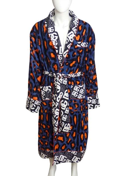 DOLCE & GABBANA- NWT Graffiti Terry Cloth Robe, Size XL