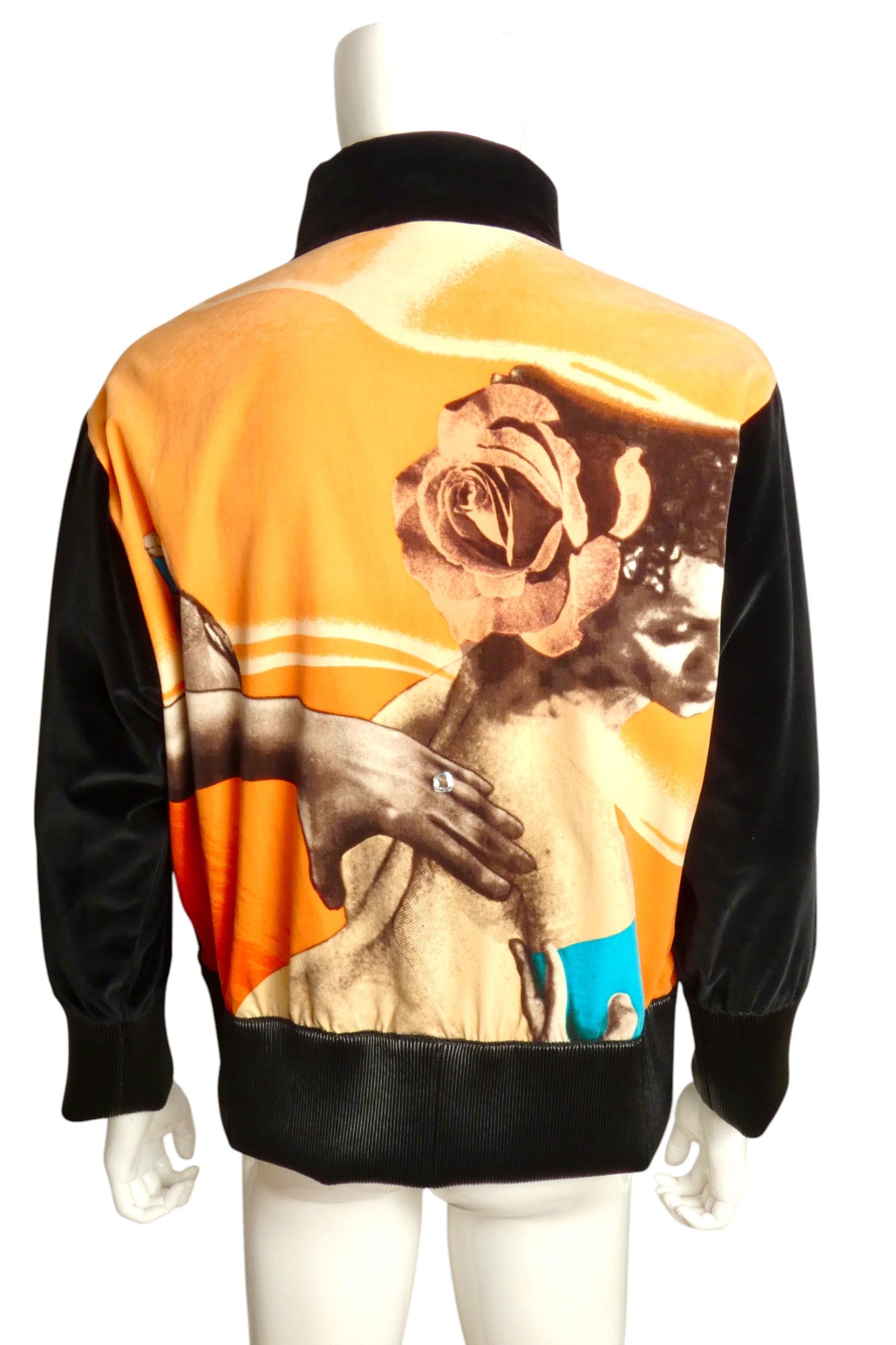 PIERRE CARDIN BOUTIQUE- 2007 Graphic Print Velveteen Jacket, Size Large