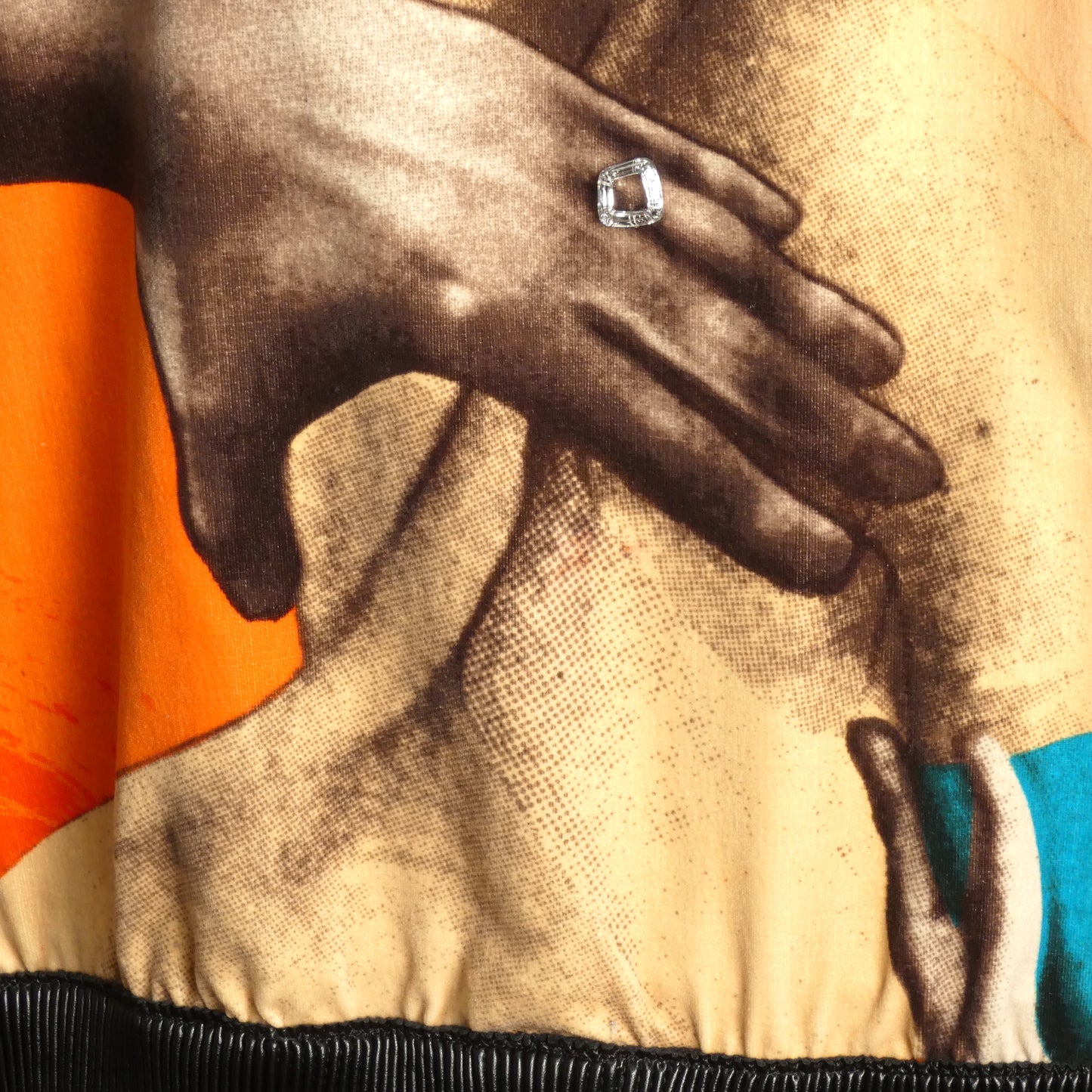 PIERRE CARDIN BOUTIQUE- 2007 Graphic Print Velveteen Jacket, Size Large