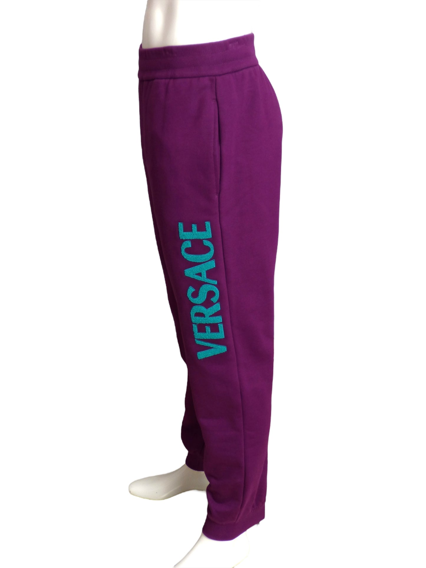 VERSACE- NWT 2022 Cotton Logo Sweatpants, Size Small