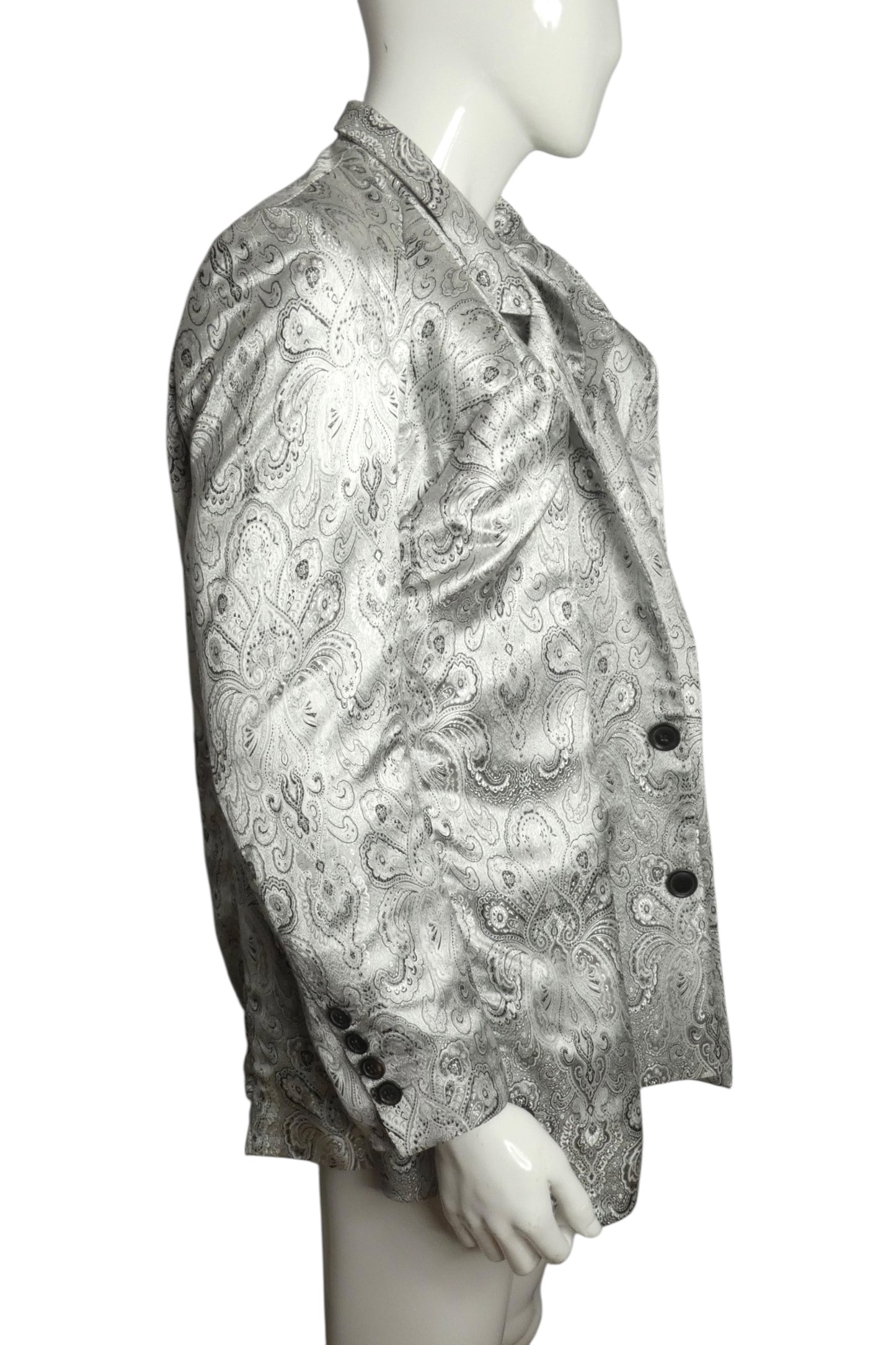 Silver Sculptural Blazer, Size Small