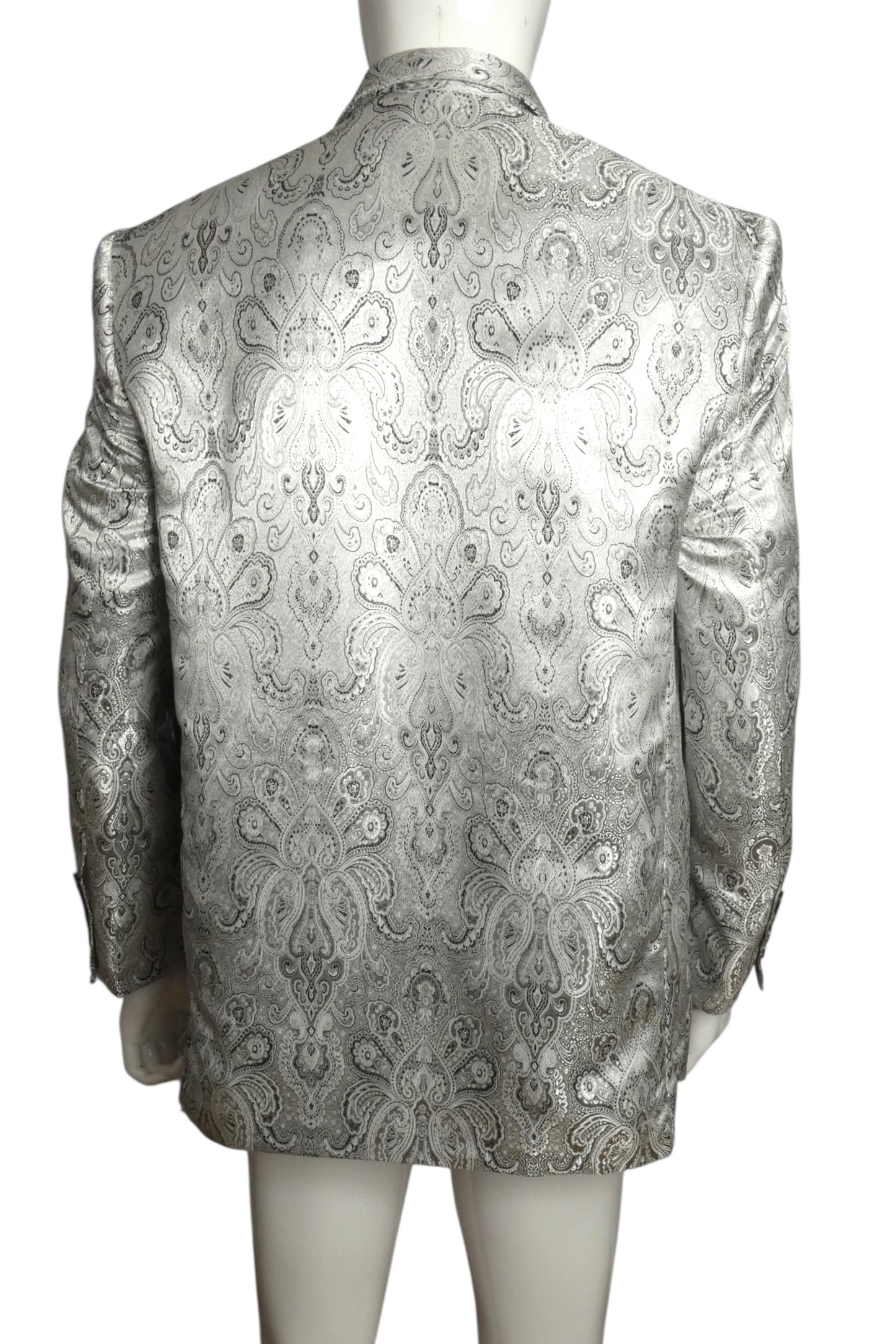Silver Sculptural Blazer, Size Small
